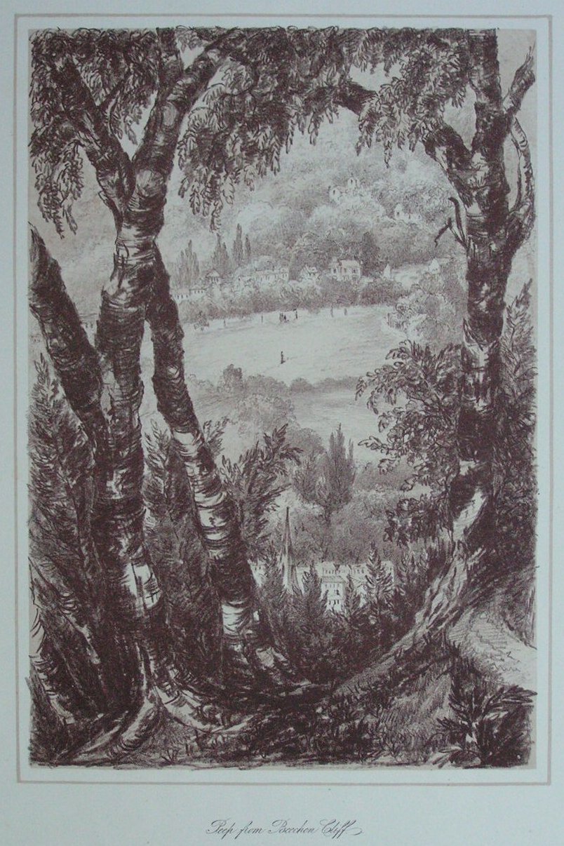 Lithograph - Peep from Beechen Cliff